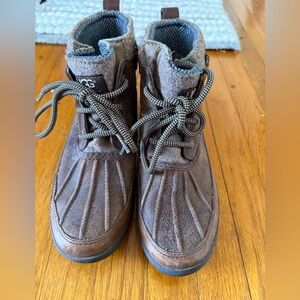 UGG Brown Suede Lace-Up Winter Boots